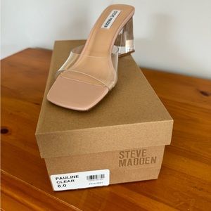Brand New Steve Madden ‘Pauline Clear’ size 8
